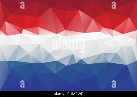 Pavillon néerlandais - modèle polygonal triangulaire Illustration de Vecteur