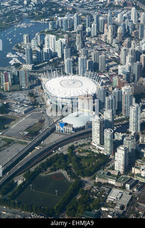 Vue aérienne de la ville de Vancouver en Colombie-Britannique, Canada, Banque D'Images