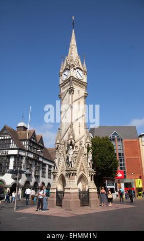Tour de l'horloge à Memorial Haymarket Leicester City Centre Banque D'Images