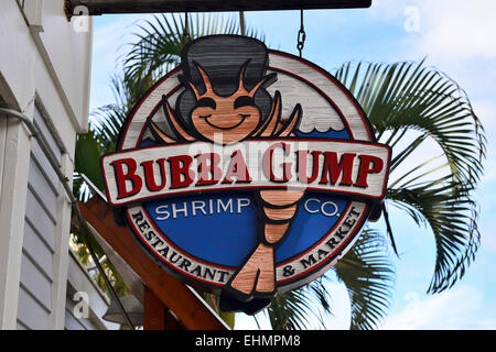 Bubba Gump Shrimp Co Restaurant et Marché sur Front Street, Lahaina, Maui, Hawaii, USA Banque D'Images