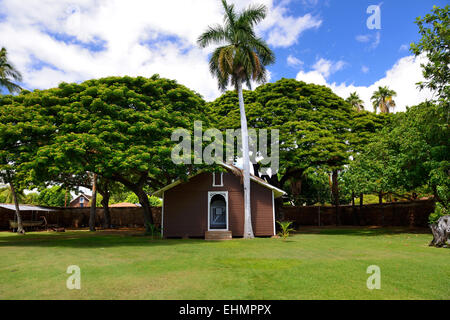 Le Vieux-lahaina sur Prison Prison Street, Lahaina, Maui, Hawaii, USA Banque D'Images