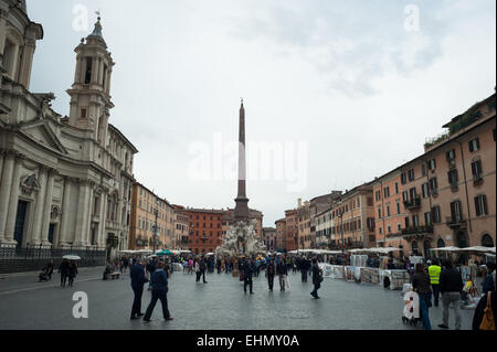 Piazza Navona, Rome, Latium, Italie. Banque D'Images