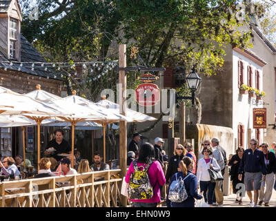 St George Street, Old Town, St Augustine, FL, USA Banque D'Images