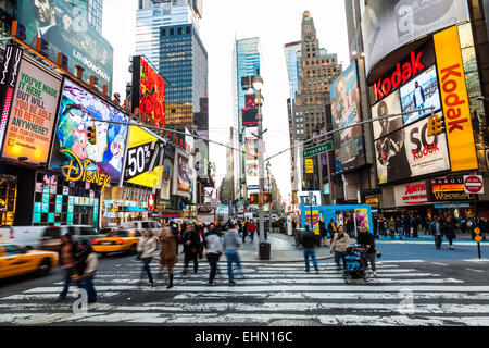 Time Square, New York, Etats-Unis. Banque D'Images