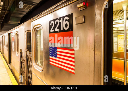 Métro de New York City, USA. Banque D'Images