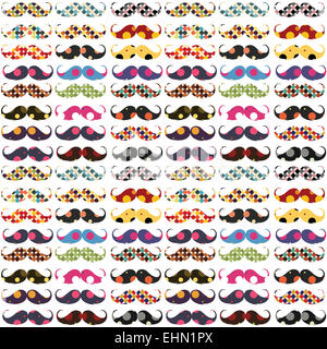 Motif à pois moustache Banque D'Images