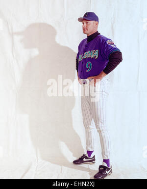 , Phoenix az - Mars 28 : joueur de baseball Matt williams à Phoenix, Arizona le 28 mars 1998. Banque D'Images