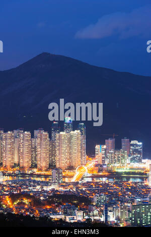 L'Asie, République de Corée, Corée du Sud, Pusan, city skyline Banque D'Images