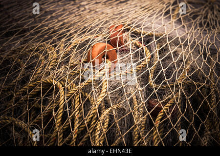 Filets de pêche. Banque D'Images