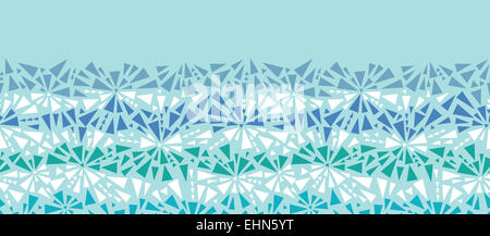 Abstract ice texture seamless pattern chrystals horizontal Banque D'Images