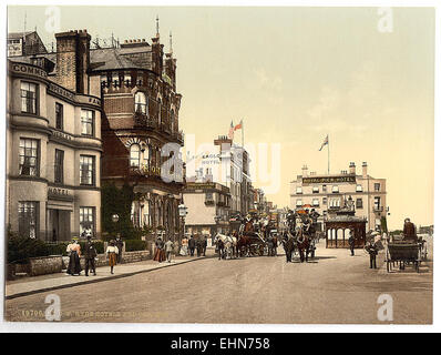 Ryde, hôtels et les entraîneurs, à l'île de Wight, Angleterre Banque D'Images