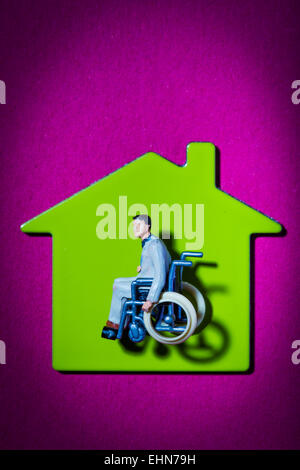 Image conceptuelle sur l'accessibilité pour handicapés physiques. Banque D'Images
