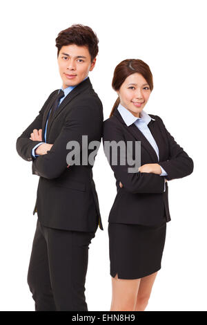 Man and Woman isolated on white Banque D'Images