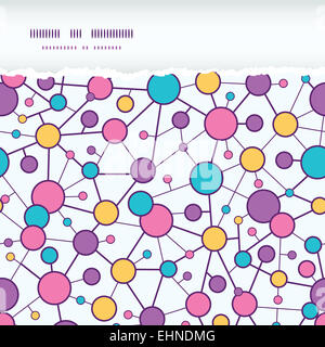 La structure moléculaire de fond transparent déchiré horizontale Banque D'Images