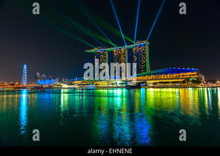 Vue aérienne de Singapore city skyline Banque D'Images