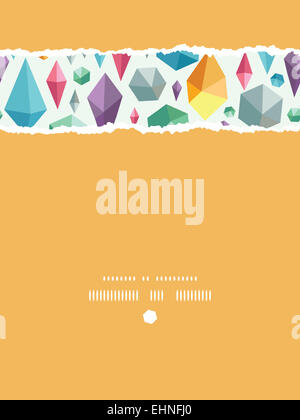 Formes géométriques suspendus déchiré verticale de fond transparent Banque D'Images