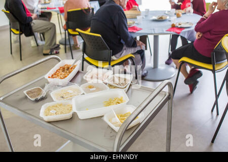 Accueil résidentiel pour la maladie d'Alzheimer personne âgée. Banque D'Images