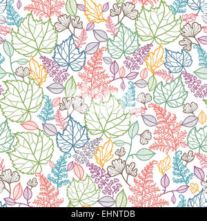 Les feuilles d'Art de la ligne de fond sans soudure Banque D'Images