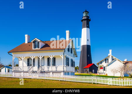 Tybee Island Light House de Tybee Island, Georgia, USA. Banque D'Images