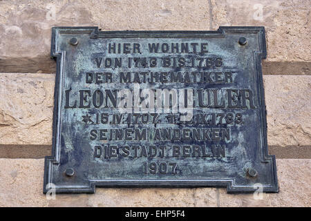 Leonhard Euler Banque D'Images