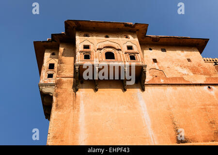 Détail architectural au Fort Nahargarh et Palace (Fort), Tigre Jaipur. Banque D'Images