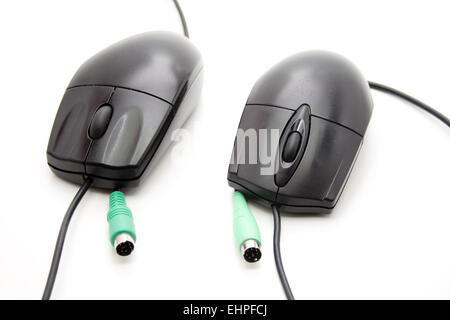 Souris d'ordinateur avec câble Banque D'Images