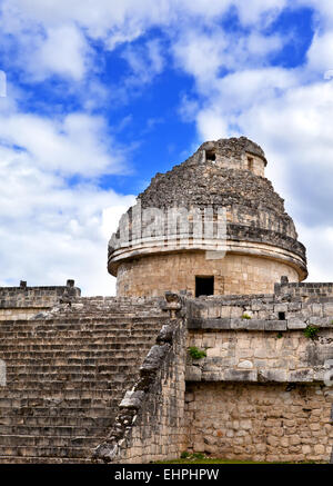 Ancien observatoire à Chichen Itza, Mexique Banque D'Images