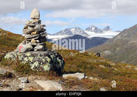 Jotunheimen, cairn, Norvège Banque D'Images