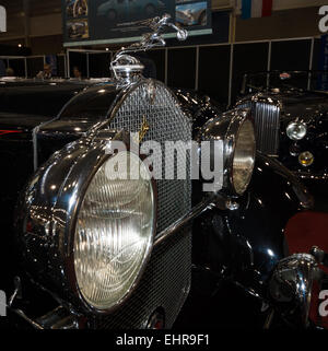 Hotte ornement déesse de la vitesse (donuts chaser) d'une Packard 845, Boatteil Roadster par Bohman & Schwartz, 1931. Banque D'Images