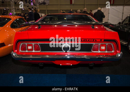 Le muscle car Ford Mustang Mach 1, 1973 Banque D'Images