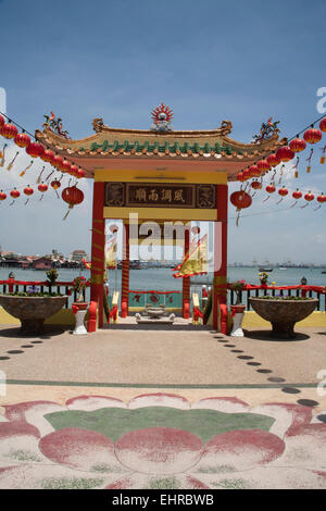 Le Temple de Thean Hean Boo Chew Jetty, George Town, Penang Malaisie Banque D'Images