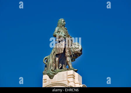 Portugal, Lisbonne : Statue du Marquis de Pombal à la place de la ville du même nom Banque D'Images