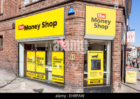 L'argent boutique, Nottingham, England, UK Banque D'Images