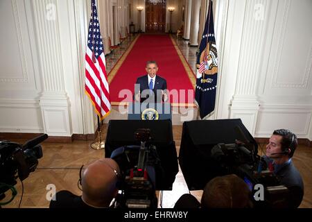 Le président américain Barack Obama livre un discours à la nation sur l'immigration de l'Est Prix de la Maison Blanche le 20 novembre 2014 à Washington, DC. Banque D'Images