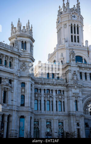 Hôtel de ville de Madrid, Espagne, l'ancien bureau de poste Banque D'Images