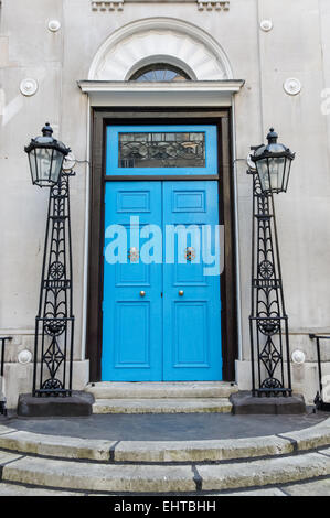 Porte bleue de la Stationers' Company, Londres Angleterre Royaume-Uni UK Banque D'Images