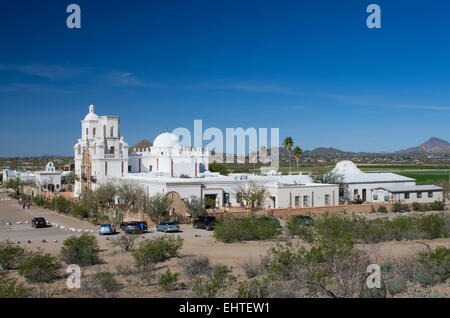 Mission San Xavier del Bac eterior Banque D'Images