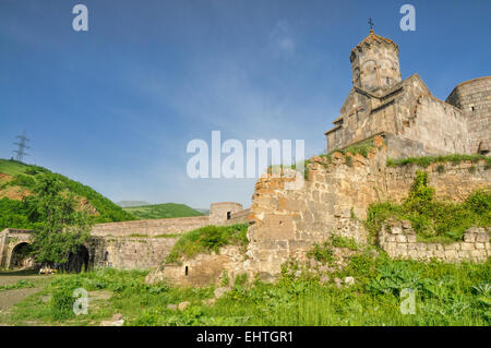 Scenic ancien monastère de Tatev en Arménie, Banque D'Images