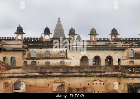 Jahangir Mahal maharaja palace, Orchha, Inde Banque D'Images