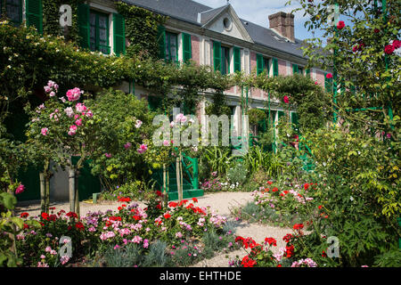 La maison de Claude Monet à Giverny, EURE (27), Haute-Normandie, France Banque D'Images