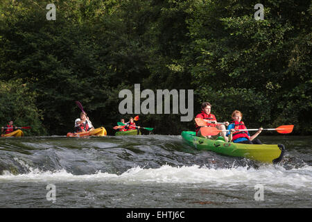 Le canoë-kayak dans l'EURE (27), FRANCE Banque D'Images