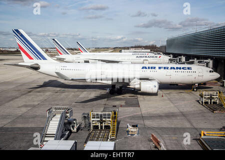 Les compagnies aériennes AIR FRANCE, Roissy, (95) VAL D'Oise, France Banque D'Images