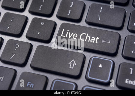 Un message pour le clavier, pour les concepts de soutien live chat Banque D'Images