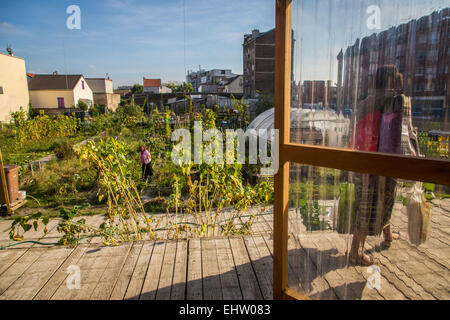 Projet de jardin expérimental-R UBAN PAR L'ATELIER D'ARCHITECTURE AUTOGEREE (AAA), Colombes (92) Hauts-de-Seine, FRANCE Banque D'Images