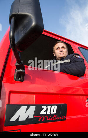 Pompiers DE SAINTE-SUZANNE, Mayenne (53), PAYS-DE-LA-Loire, France Banque D'Images