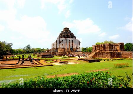 Temple du Soleil à Konark Odisha, Inde Banque D'Images