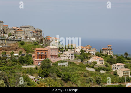 Village de Cervione, Costa Verde, Corse Banque D'Images