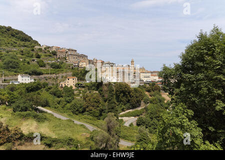 Village de Cervione, Costa Verde, Corse Banque D'Images