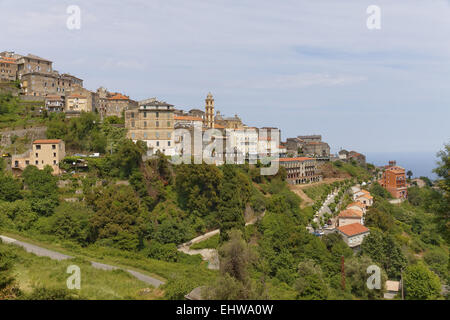 Village de Cervione, Costa Verde, Corse Banque D'Images