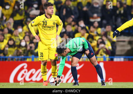 Chiba, Japon. 13Th Mar, 2015. Arbitre de Football/soccer : J1 2015 1ère phase ligue match entre Kashiwa Reysol 1-1 Vegalta Sendai à Kashiwa Hitachi Stadium à Chiba, Japon . © Ito Shingo/AFLO SPORT/Alamy Live News Banque D'Images